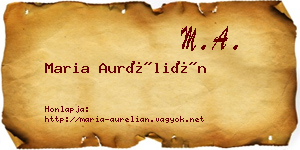 Maria Aurélián névjegykártya